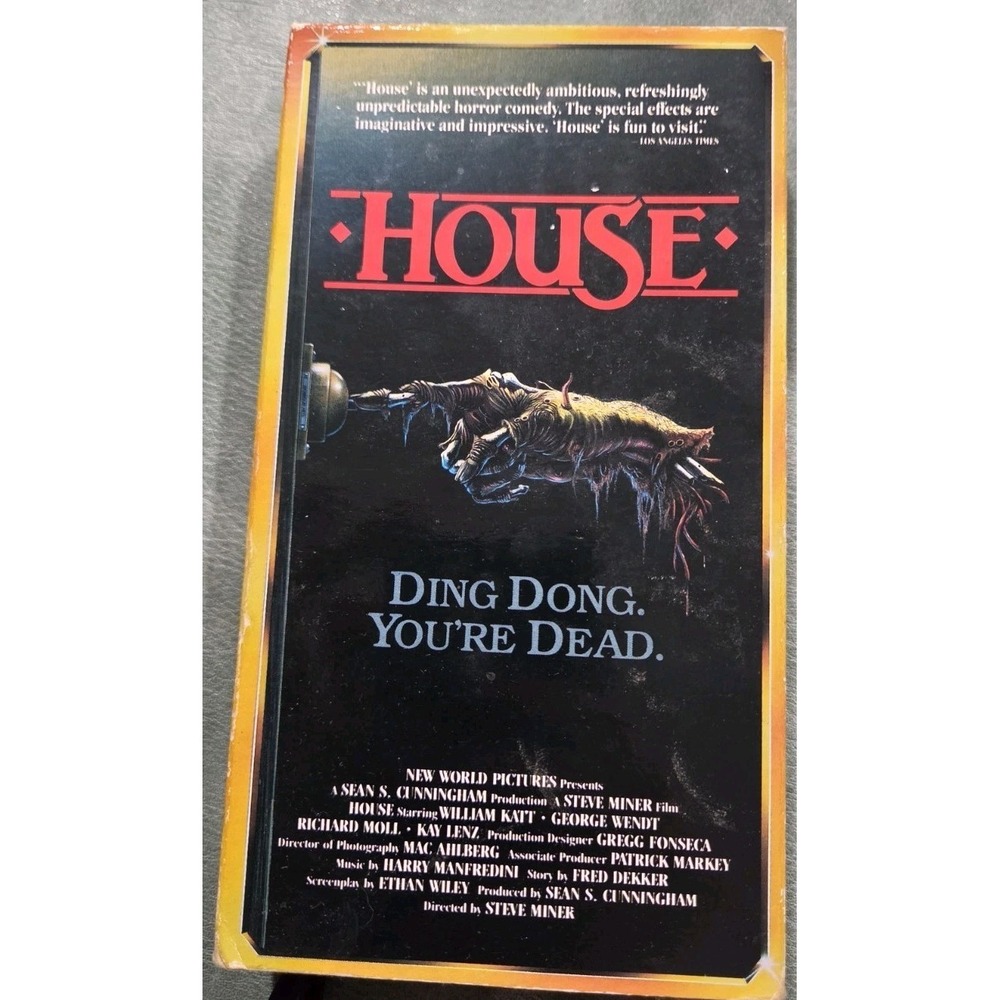 House VHS 1991 Horror Tape Ding Dong You're Dead Slasher Film 90s Thriller